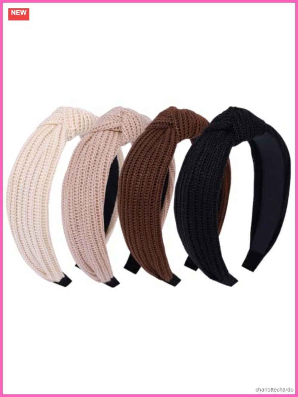 4pc Knotted Headbands Knitted Fabric Elastic Women Hair Accessories Fall Winter